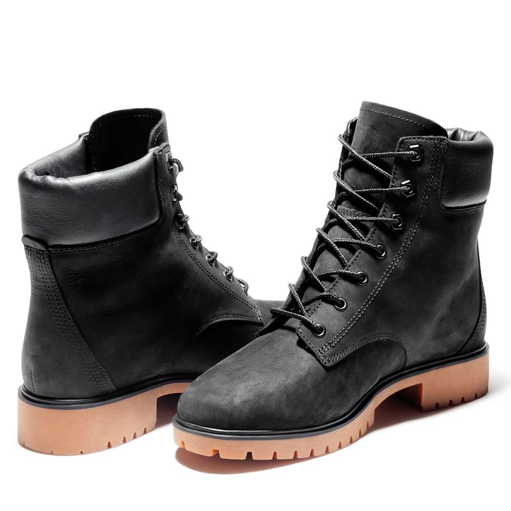 Botas Feminino - Timberland 6-Inch Jayne Impermeavel Couro - AMGDL5197 - Pretas